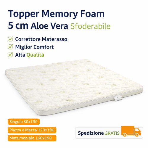 Topper memory foam 5cm - memory,