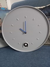 Orologio da muro Cucu Cucù Plastica Design Uccellino Suono Grigio