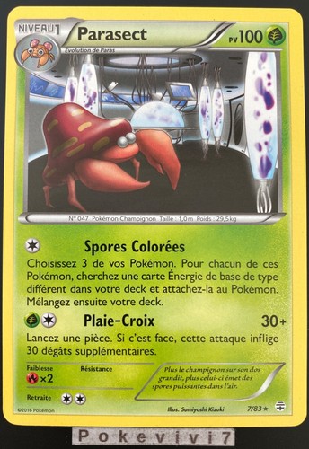 Carte pokemon parasect 83 - carte,