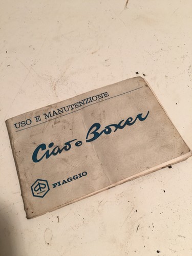 Piaggio ciao boxer libretto - piaggio,