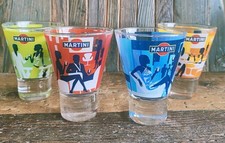 MARTINI 4 BICCHIERI DA COCKTAIL PUBBLICITARIO - VINTAGE '60/70