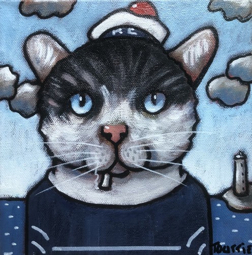 Tableau portrait chat - tableau,