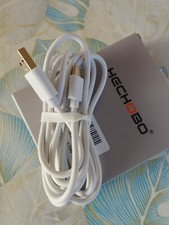 CAVO USB TYPE C BIANCO HECHOBO PER RICARICA VELOCE TRASFERIMENTO DATI - 2 METRI