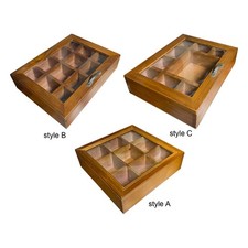 Armadietto portaoggetti in legno Cassettiere da tè Espositore da tavolo