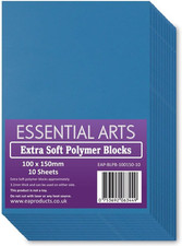 Blocchi di polimeri blu extra morbidi, 100 x 150 mm, confezione da 10 – 3,2 mm, 