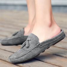 Men Suede Leather Half