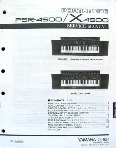 Yamaha psr 4500 - yamaha, psr-4500