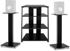 Vetro HiFi Studio Casse Treppiede Monitor Colonna Altoparlanti Supporto Coppia Scaffale