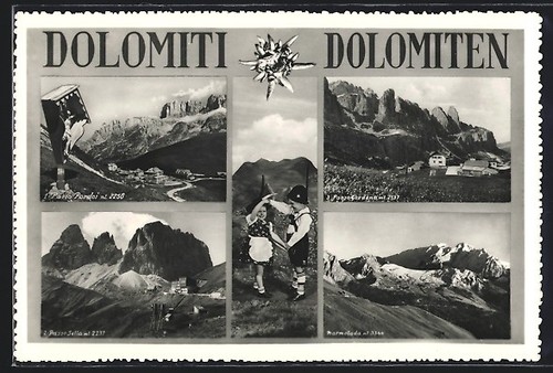 Cartolina passo sella - cartolina,