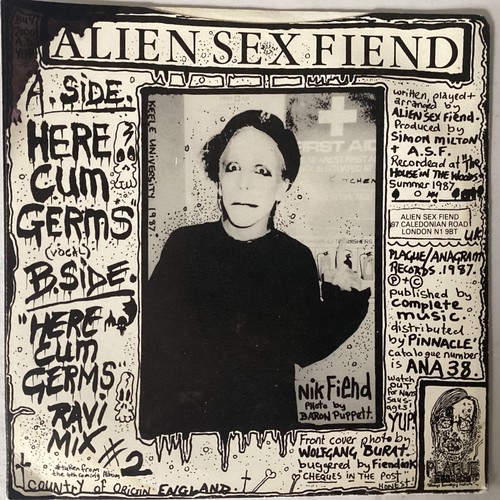Alien sex fiend single - fiend, 7”