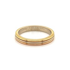 Anello Cartier a fascia in oro tricolore 18 kt - misura 5,5/51