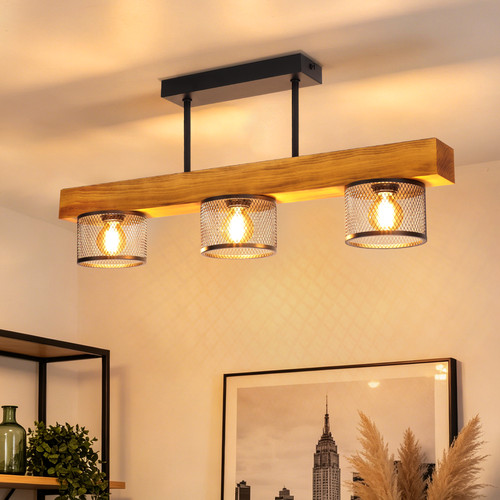 Plafoniera e14 legno - e14,