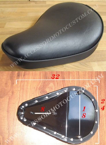 Sella moto molle - moto, nera