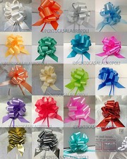 50 COCCARDE FIOCCHI AUTOTIRANTI SVELTO STRIP MATRIMONIO NOZZE AUTO CASA 13-19 CM