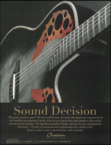Ovation roundback guitars - guitars, 2016