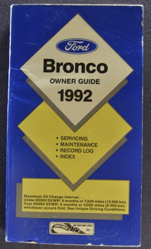 Ford bronco 1992 manuale - ford,
