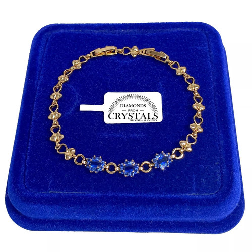 Bracciale tennis fiori blu - tennis, pl