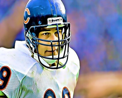Dan hampton gridironart 8x10 - dan,