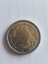 Moneta da  due euro   Dante Alighieri anno 2002 rarissima