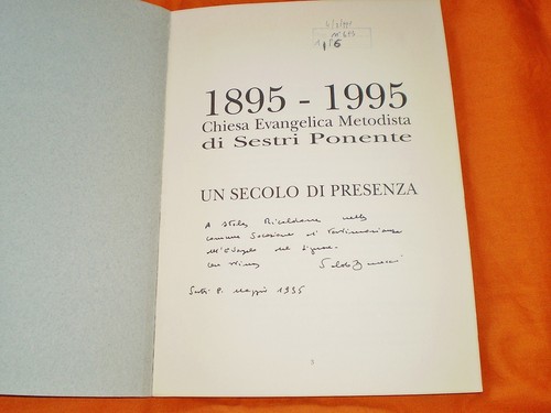 1895 1995 chiesa evangelica - 1895-1995,