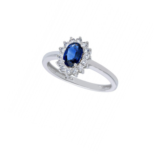 Anello zaffiro brillanti - e,