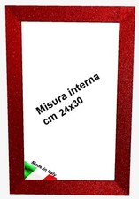 Cornice in legno rossa glitterata per stampe foto poster da cm 6  Misura  24x30