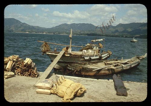 Miyajima scena banchina - , barca