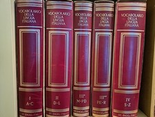 VOCABOLARIO DELLA LINGUA ITALIANA Treccani iV volumi 5 tomi condizioni perfette