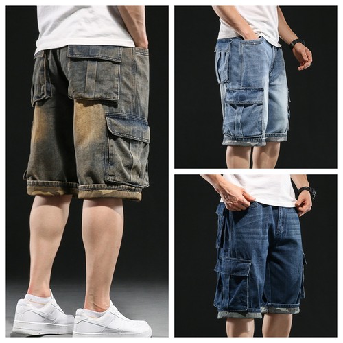 Pantaloncini jeans uomo larghi