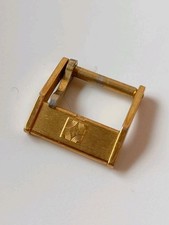 ZENITH fibbia orologio Vintage Acciaio Dorata 11,5 mm Steel Watch Buckle Lady