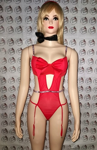 Body rosso con - , fiocco