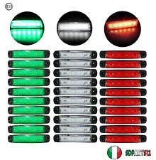 30X Luci Ingombro Fanalini Bandiera Italiana 24v 3 Colori Camion Omologati E13