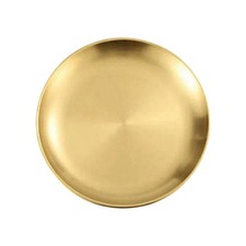 Piatto Rotondo Antiruggine Impilabile Servizio Alimenti Acciaio Inox 17cm 18436