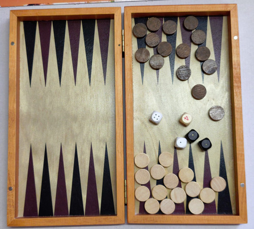 Backgammon portatile con board