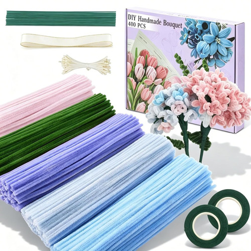 Pipe cleaner flowers - flowers, 400