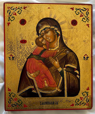 Antica icona russa Madre di