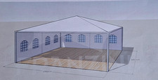 GAZEBO - TENDONE  bianco 10x10mt usato