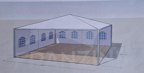 Gazebo tendone bianco - ,