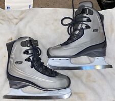 Reebok Bambini C550 ACRO Taglia 5 Grigio Argento Hockey su Ghiaccio Figure Pattini