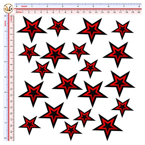 Stelle rossonere adesivi - rossonere, casco