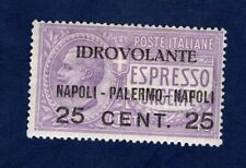 ITALIA 1917 IDROVOLANTE ESPRESSO URGENTE ROMA NAPOLI  nuovo linguellato MH*