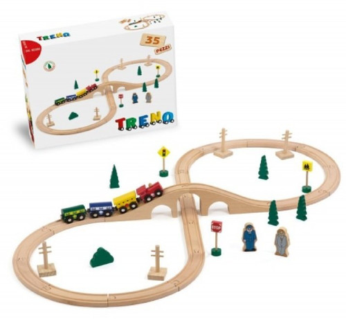 Gioco legno treno con pista - con,