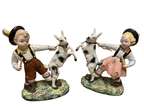 Coppia statuine ceramica - coppia, di