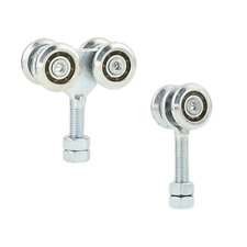 Carrello fisso a 2 4 ruote cuscinetti inox per monorotaia Ø24 portone scorrevole