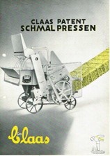 Claas Patent presse strette, orig. depliant anni 50