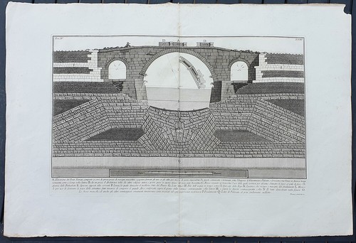 Piranesi stampa antica ponte - antica,