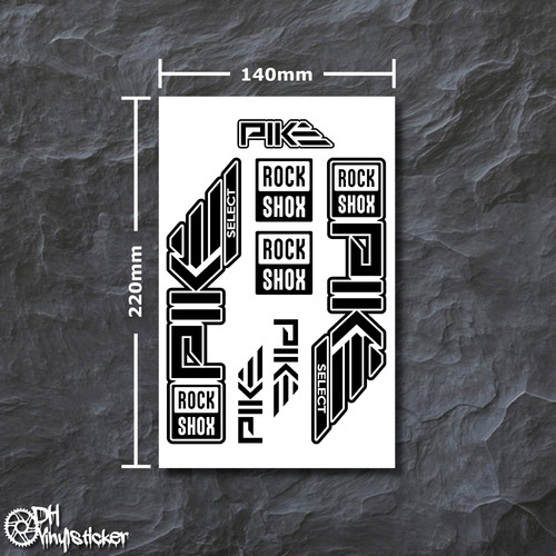 Rockshox pike sticker - sticker, nero