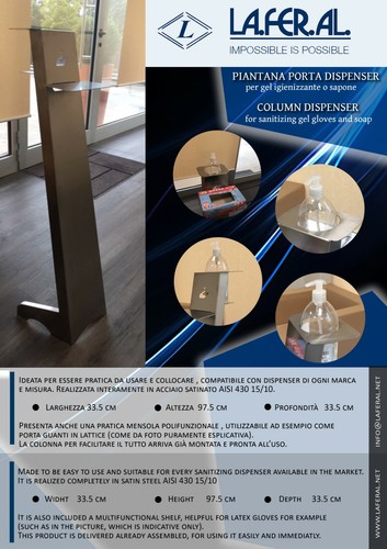 Colonna piantana acciaio - colonna, x