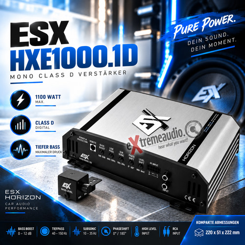Esx hxe1000 amplificatore - esx, hxe1000.1d