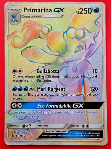 Carta pokemon primarina - primarina, gx
